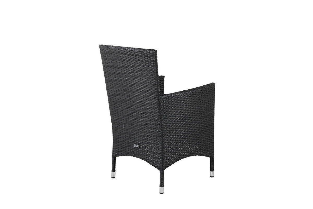 GARTENSTUHL 2er Set Schwarz - Schwarz, Holzwerkstoff (58/92/65cm) - ebuy24