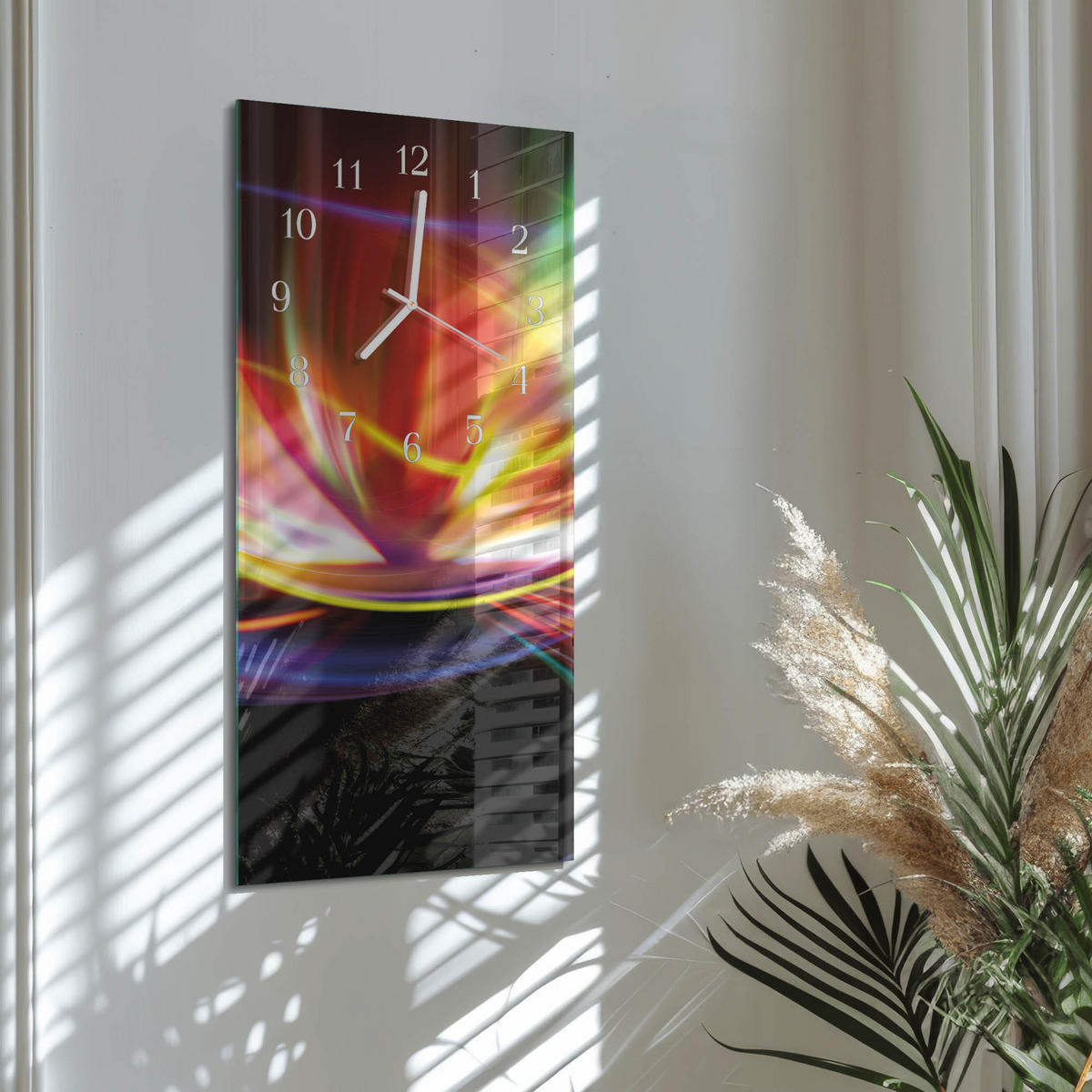 WANDUHR 30x60 cm - Wüste - Multicolor, Glas (30/60/0.4cm) - TULUP