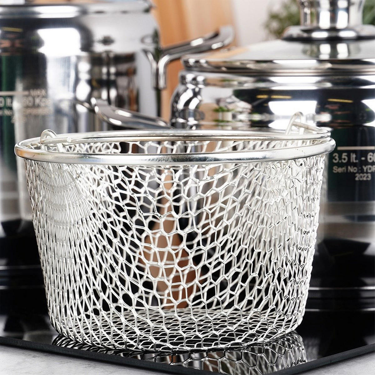 SCHNELLKOCHTOPF-SET Profi mit Zubehör silber - Silberfarben, Metall (5L) - Orion 