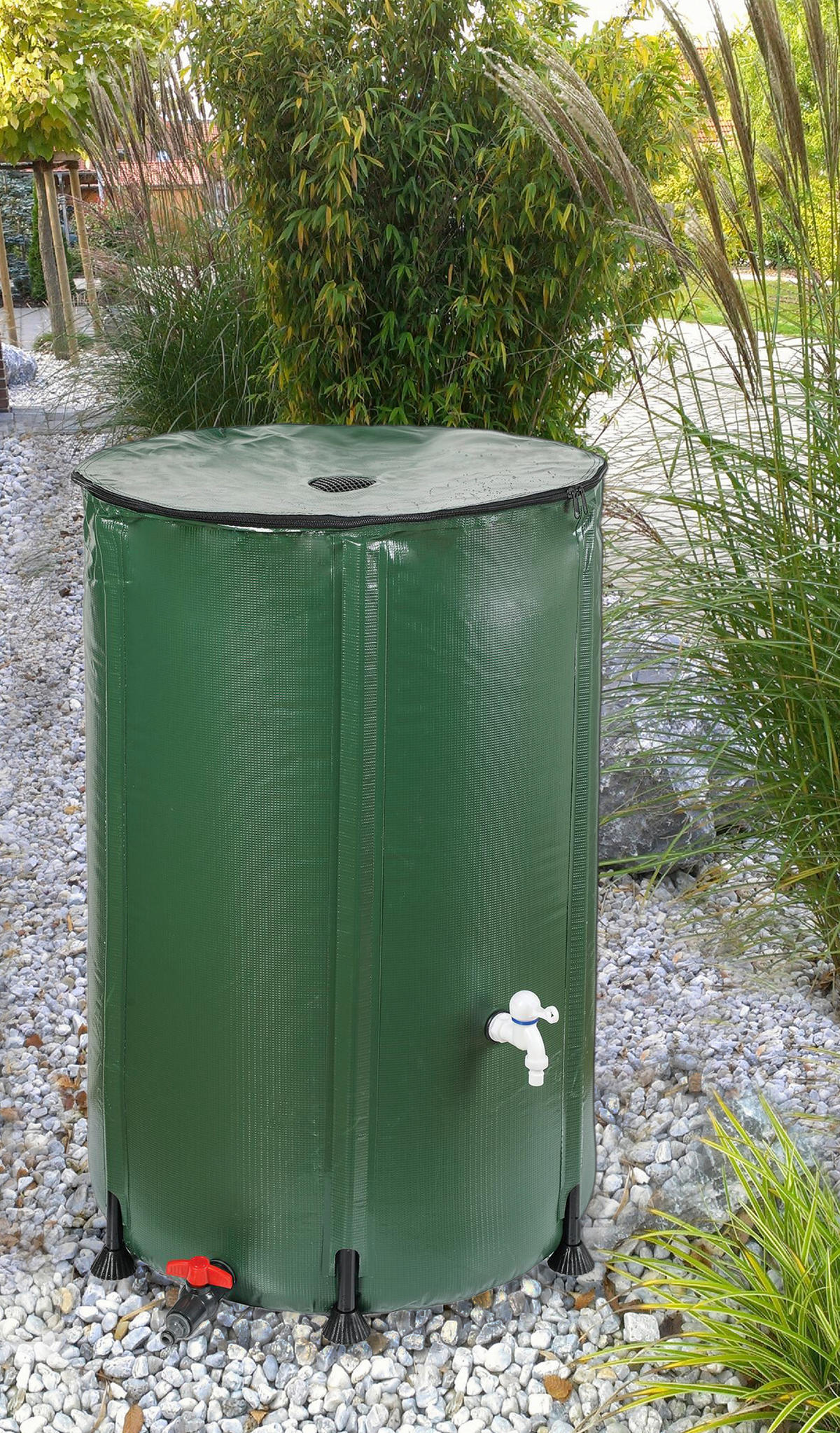 REGENTONNE Olaf 750L Faltbar Grün 98x100x100cm - Grün, Kunststoff (100/98/100cm) - DELUKE