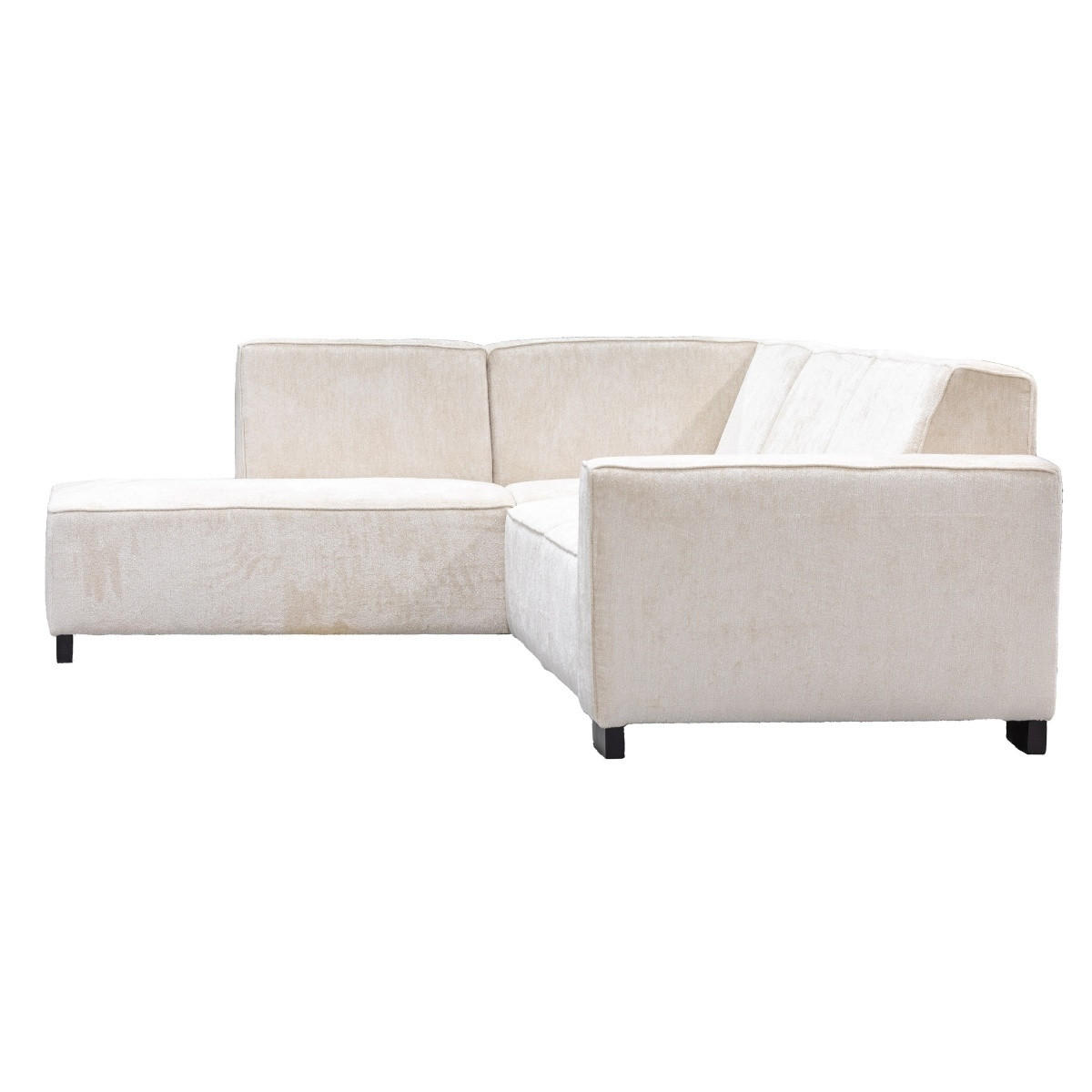 3,5-SITZER-ECKSOFA mit Ecke auf der linken Seite aus Stoff, beige - Beige, Holz (274/205cm) - Giga Meubel