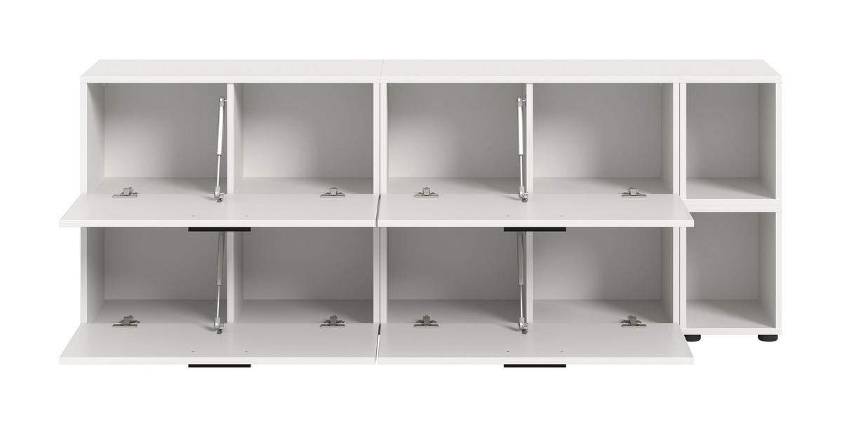 WOHNWAND The One weiß 176/34/67 cm - Weiß, Holzwerkstoff (176/67/34cm) - Xonox