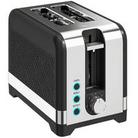 TOASTER Kunststoff Schwarz - Schwarz, Kunststoff (15.6/18.9/26.4cm) - HOMCOM