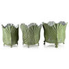 BLUMENTOPF Marina 3er Set Grün 47/47/42 cm Metall - Grün, Metall (47/42/47cm) - Mondex