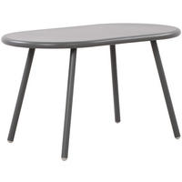 COUCHTISCH oval 80/45/45 cm Kunststoff dunkelgrau - Dunkelgrau, Kunststoff/Metall (45/80/45cm) - CLP