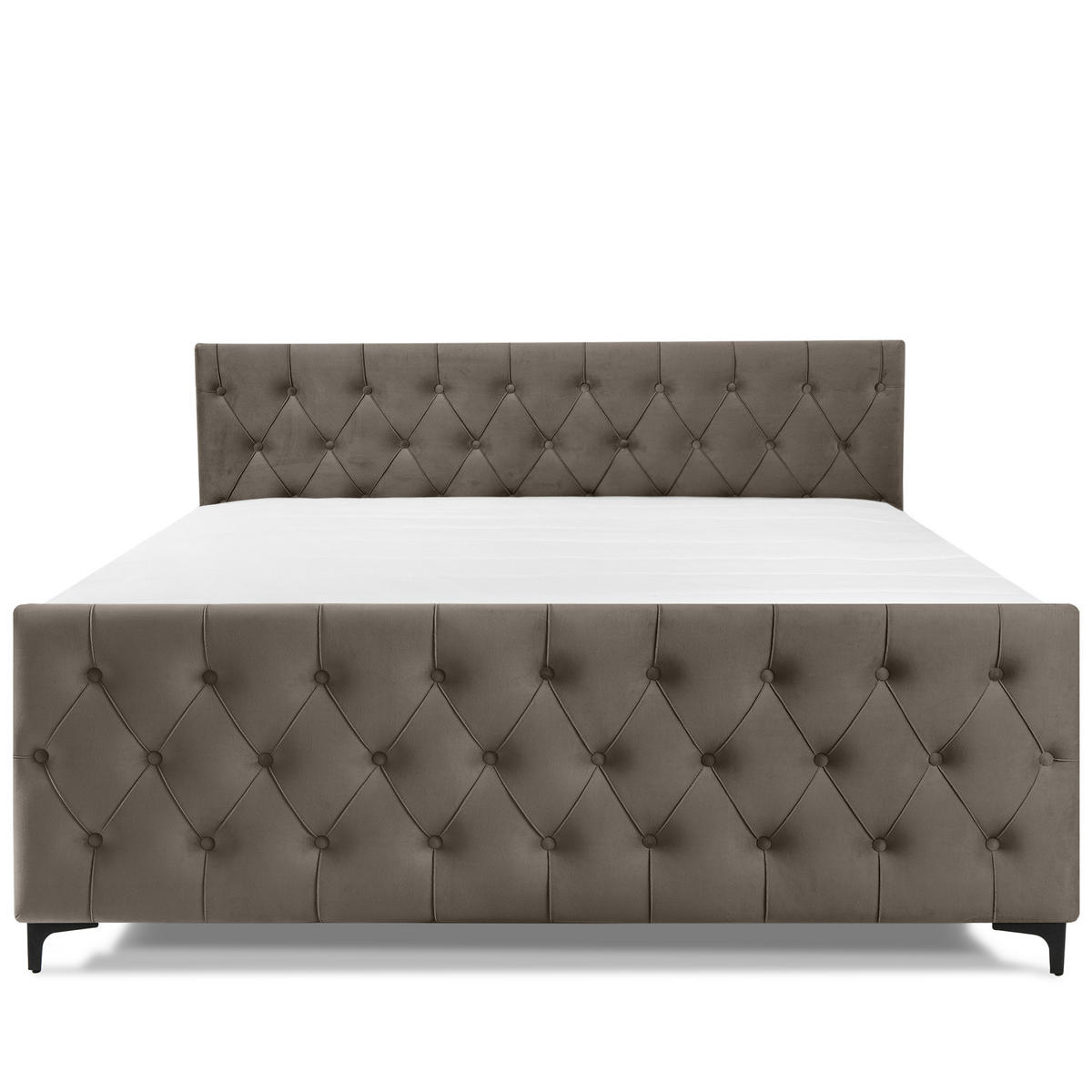 POLSTERBETT ARDEA, Braun - Schwarz/Braun, Holz/Holzwerkstoff (180/200cm) - KONSIMO®