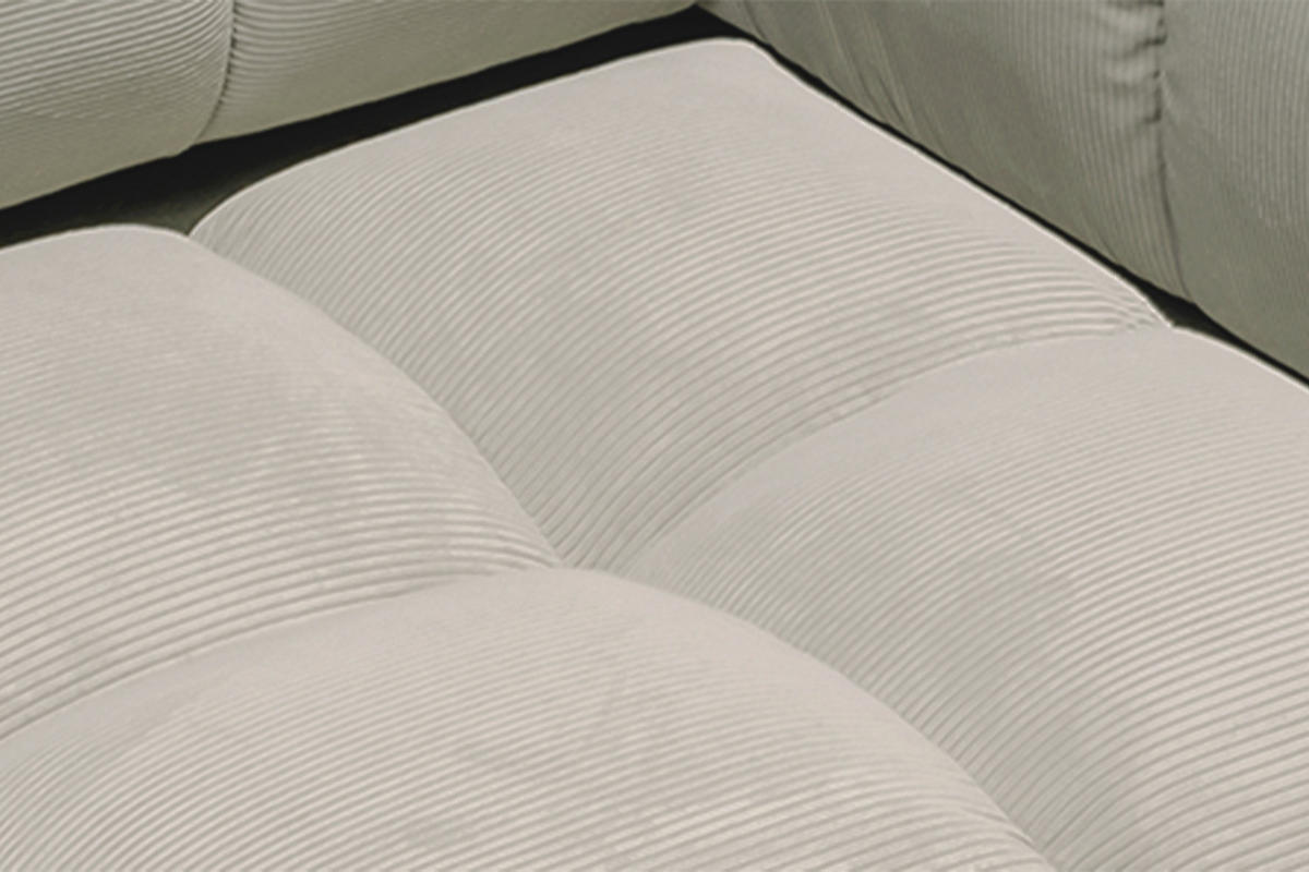 DREHSESSEL VIVIEN Beige Cord Drehbar (360°) - Beige/Schwarz, Kunststoff/Textil (112/85/108cm) - KAWOLA