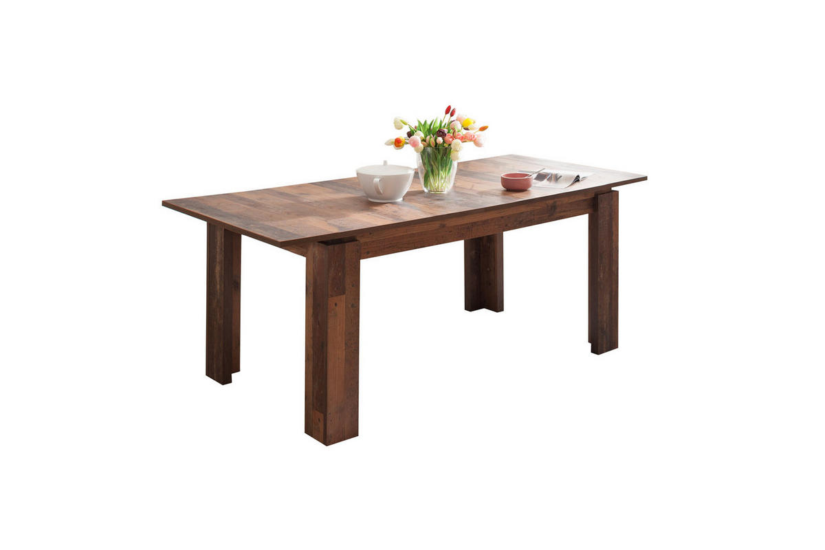 ESSTISCH Old Wood Dekor - Braun, Holzwerkstoff (90/160/77cm) - ebuy24