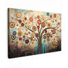 LEINWANDBILD Baum - Baum des Lebens - Farbe Wanddeko 90x60 cm - Braun, Textil (90/60cm) - MuchoWow