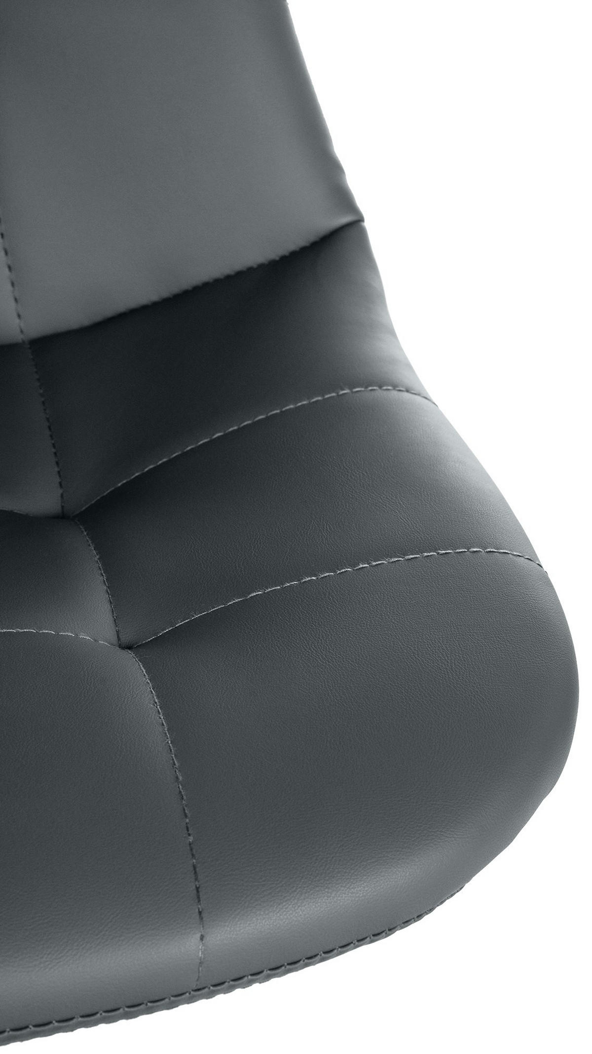BARHOCKER Metall grau - Grau, Textil/Metall (47/58/56cm) - CLP