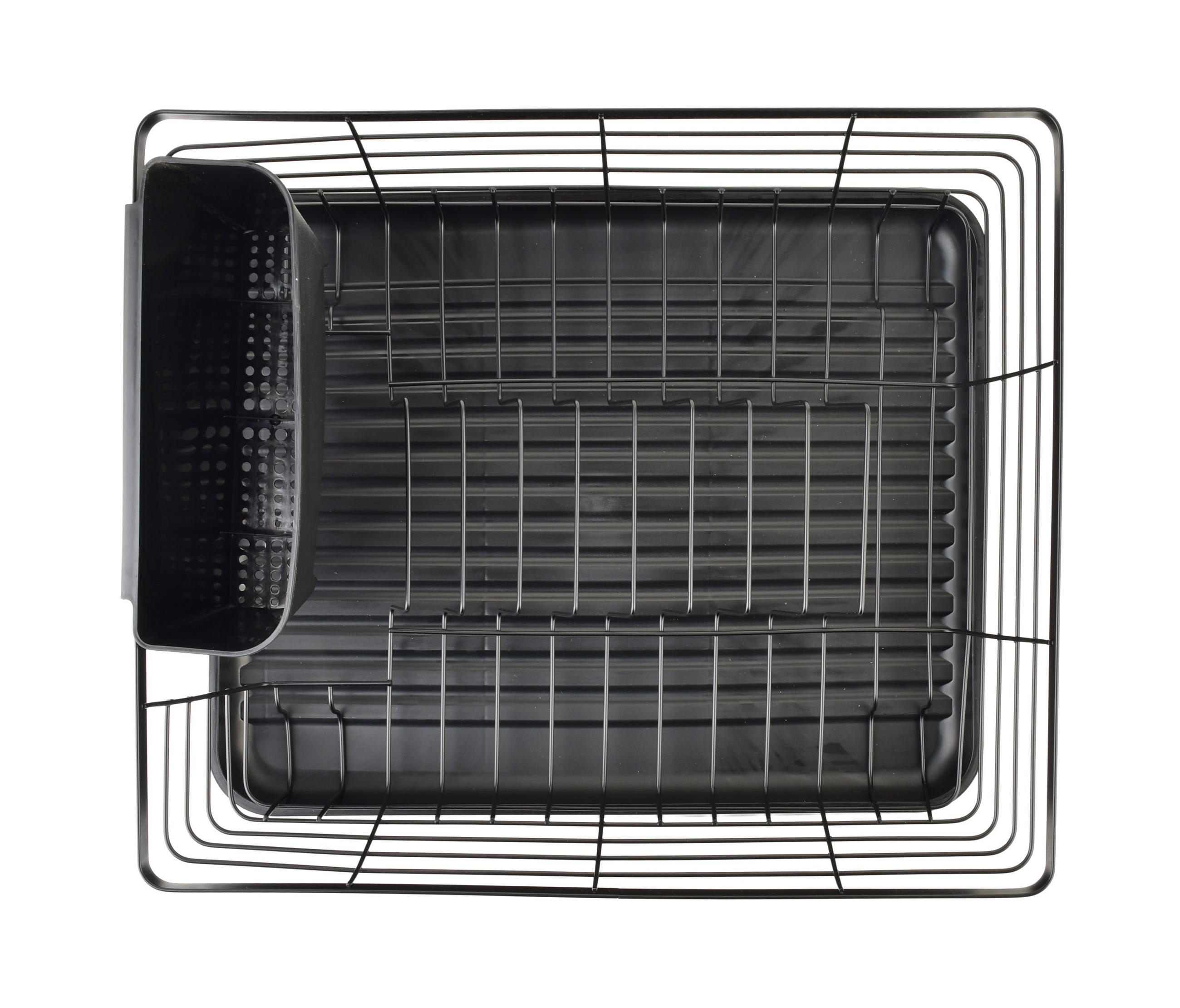 GESCHIRRABTROPFKORB Basic Schwarz 36/30/14 cm Metall - Schwarz, Metall (36/14/30cm) - Mondex