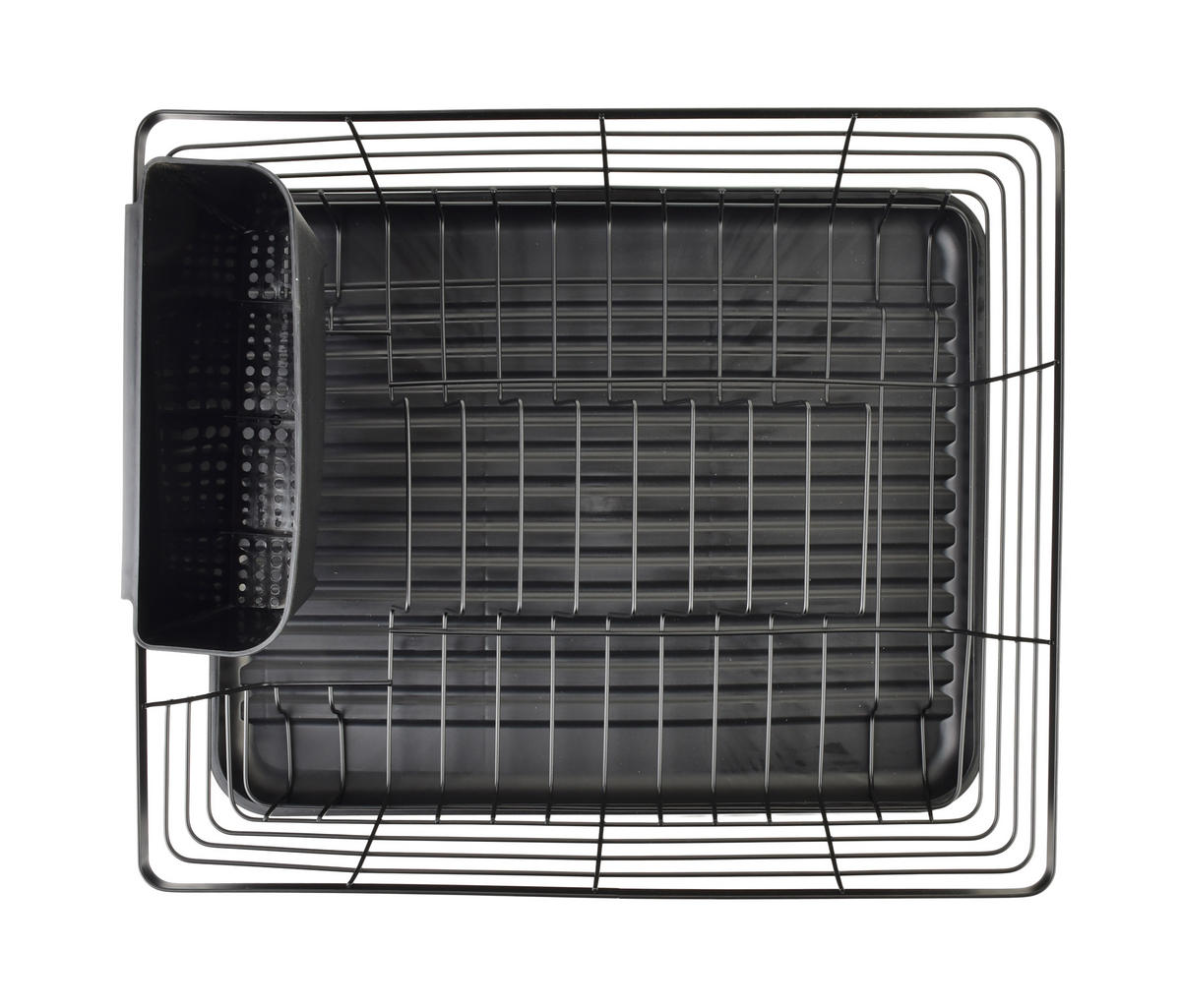 GESCHIRRABTROPFKORB Basic Schwarz 36/30/14 cm Metall - Schwarz, Metall (36/14/30cm) - Mondex