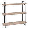 WANDREGAL Braun, Schwarz - Schwarz/Braun, Holz (60/60/18cm) - MCW