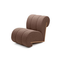 SESSEL CATCH ME, Komfortable Polsterung, 3D-Stoff, Hohe Festigkeit, Holzdetails, Farbe Braun - Schwarz/Bronzefarben, Holz/Textil (80/78/100cm) - DomoHome