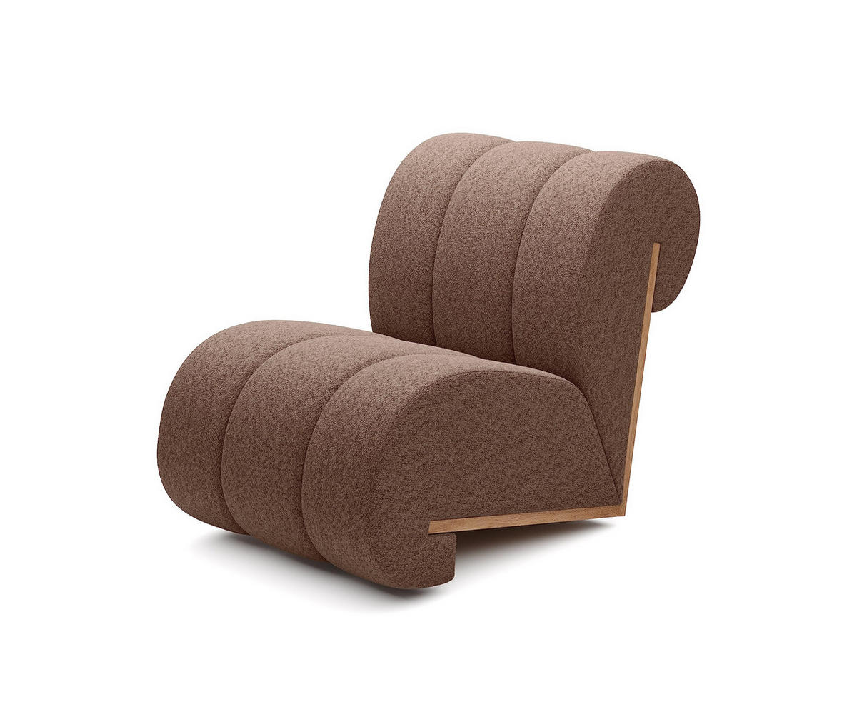 SESSEL CATCH ME, Komfortable Polsterung, 3D-Stoff, Hohe Festigkeit, Holzdetails, Farbe Braun - Schwarz/Bronzefarben, Holz/Textil (80/78/100cm) - DomoHome