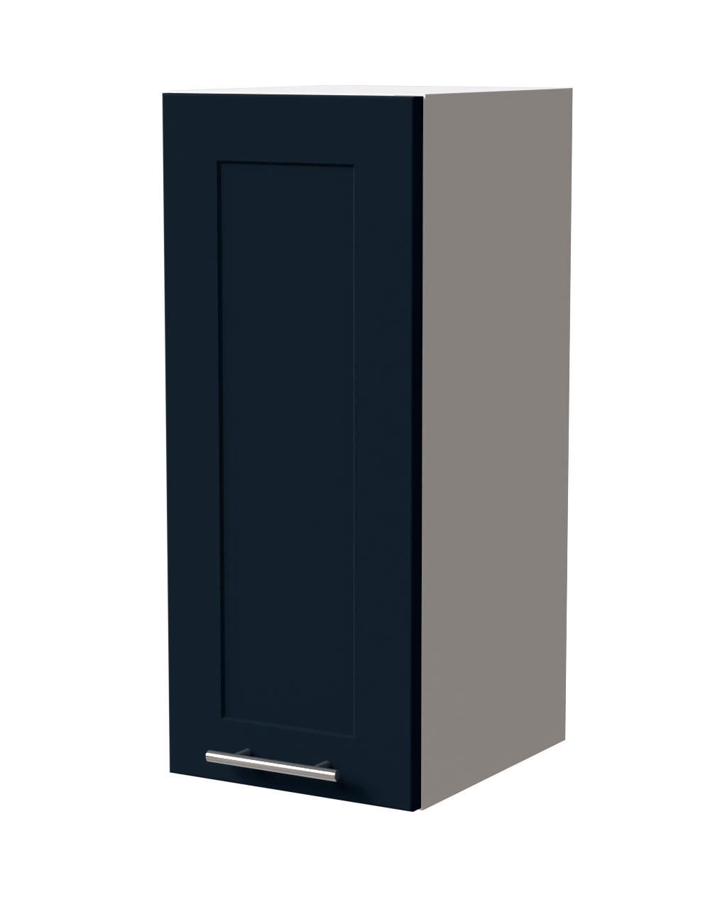 HÄNGESCHRANK Oslo W2/30 Weiß / Indigo Matt 30 / 32,5 / 72cm - Weiß/Dunkelblau, Holz/Holzwerkstoff (30/72/32.5cm) - Feldmann-Wohnen