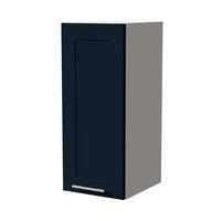 HÄNGESCHRANK Oslo W2/30 Weiß / Indigo Matt 30 / 32,5 / 72cm - Weiß/Dunkelblau, Holz/Holzwerkstoff (30/72/32.5cm) - Feldmann-Wohnen