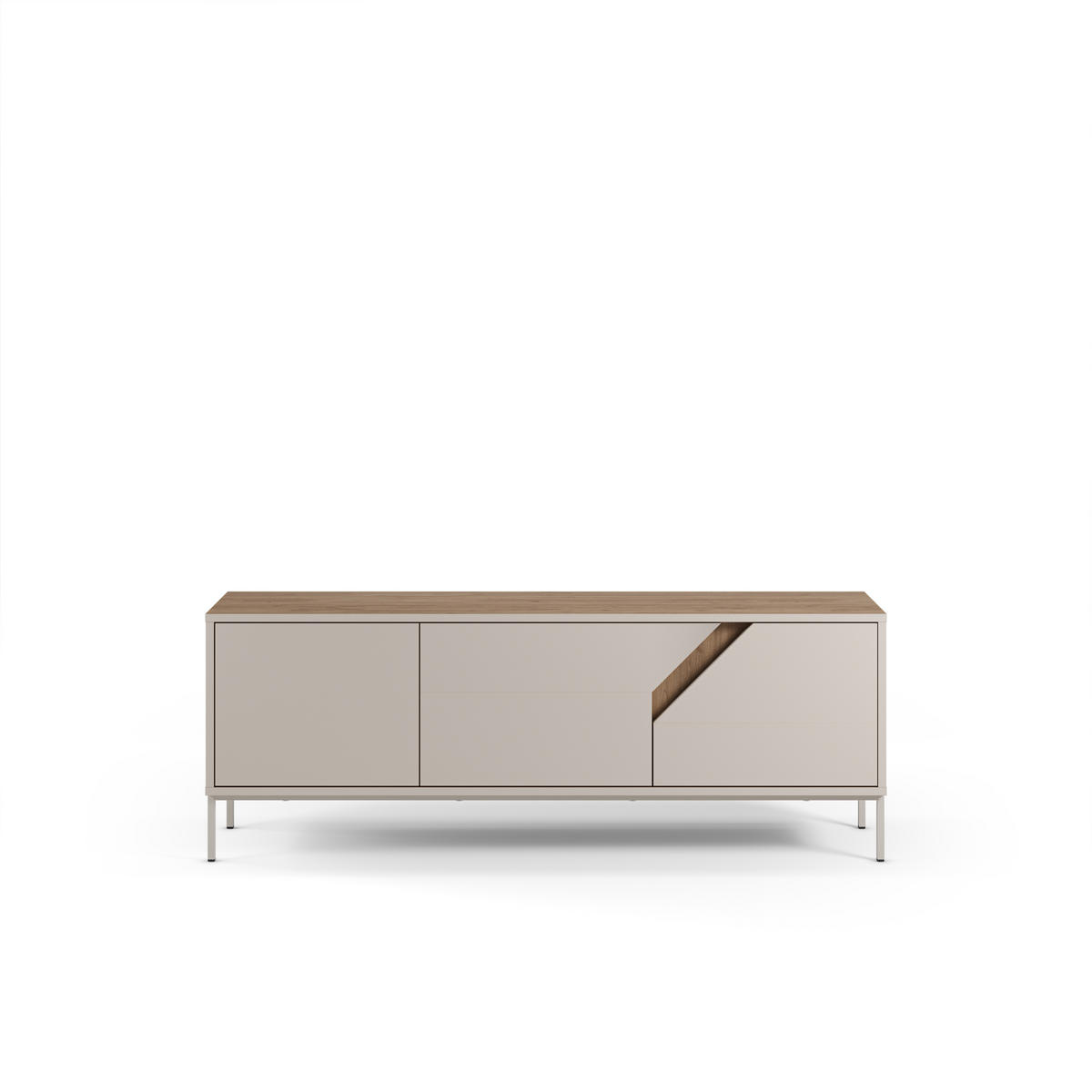 TV-STÄNDER Lilou Beige 150/35/55 cm - Beige, Holz (35/55/150cm)