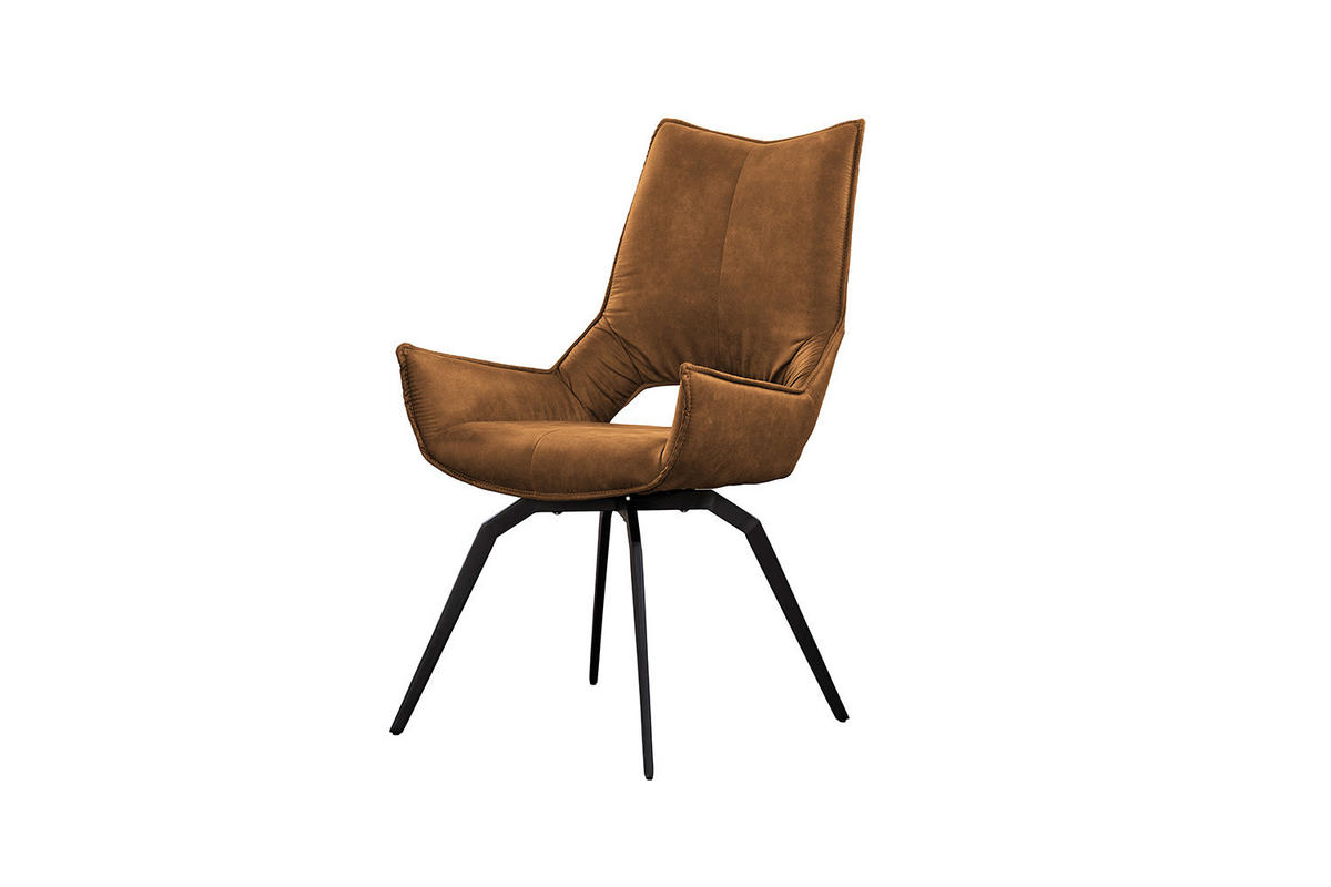 DREHSTUHL SIVO Braun Webstoff - Braun, Textil (57/95/56cm) - KAWOLA