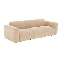 MODULIERBARES Sofa - 4 Personen - samt - beige Pogni - Sandfarben, Textil (281/73/97cm) - Vente-Unique