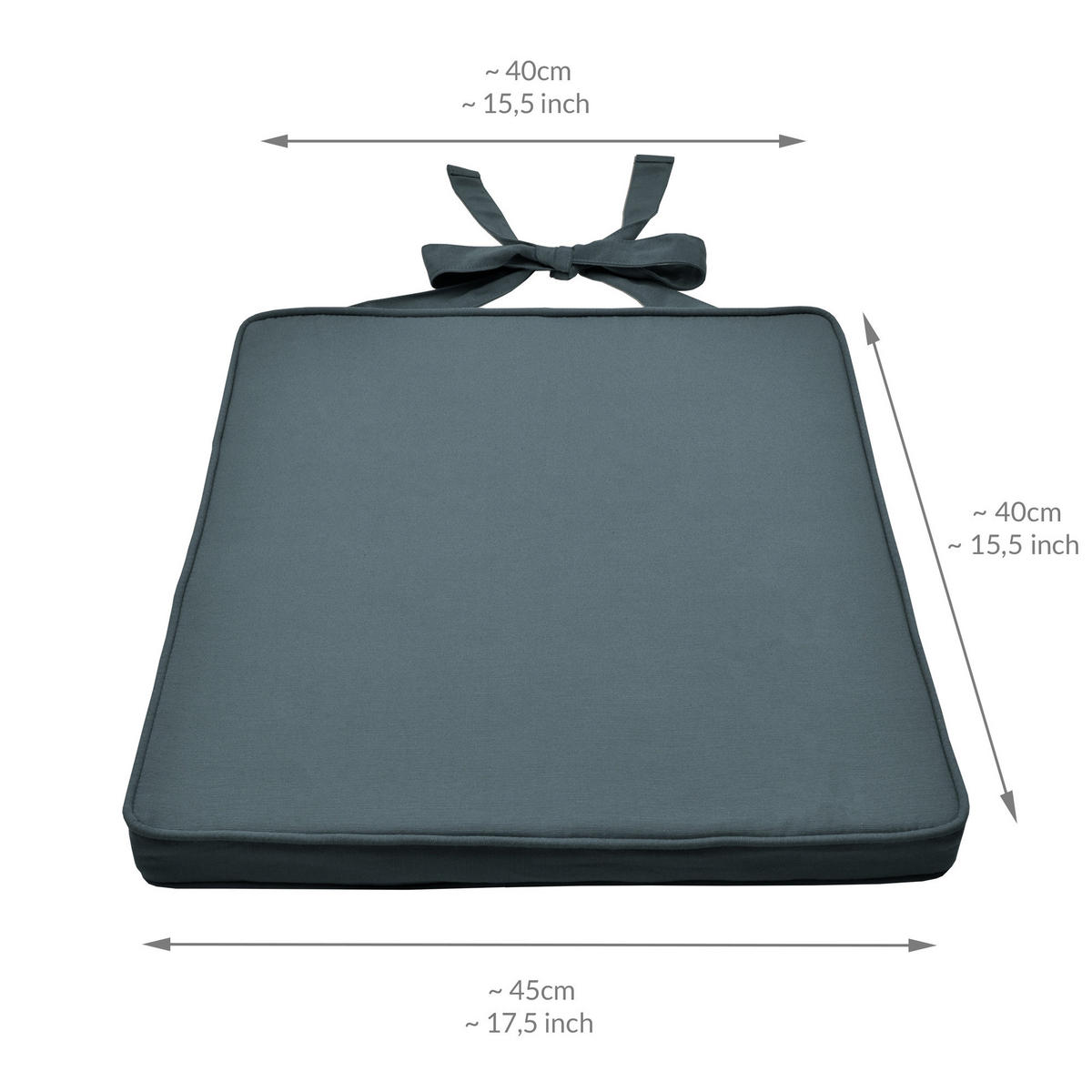 STUHLKISSEN Loft SK 45x40x5cm Taubenblau (6tlg) - Blaugrau, Textil (45/40/30cm) - Beautissu 