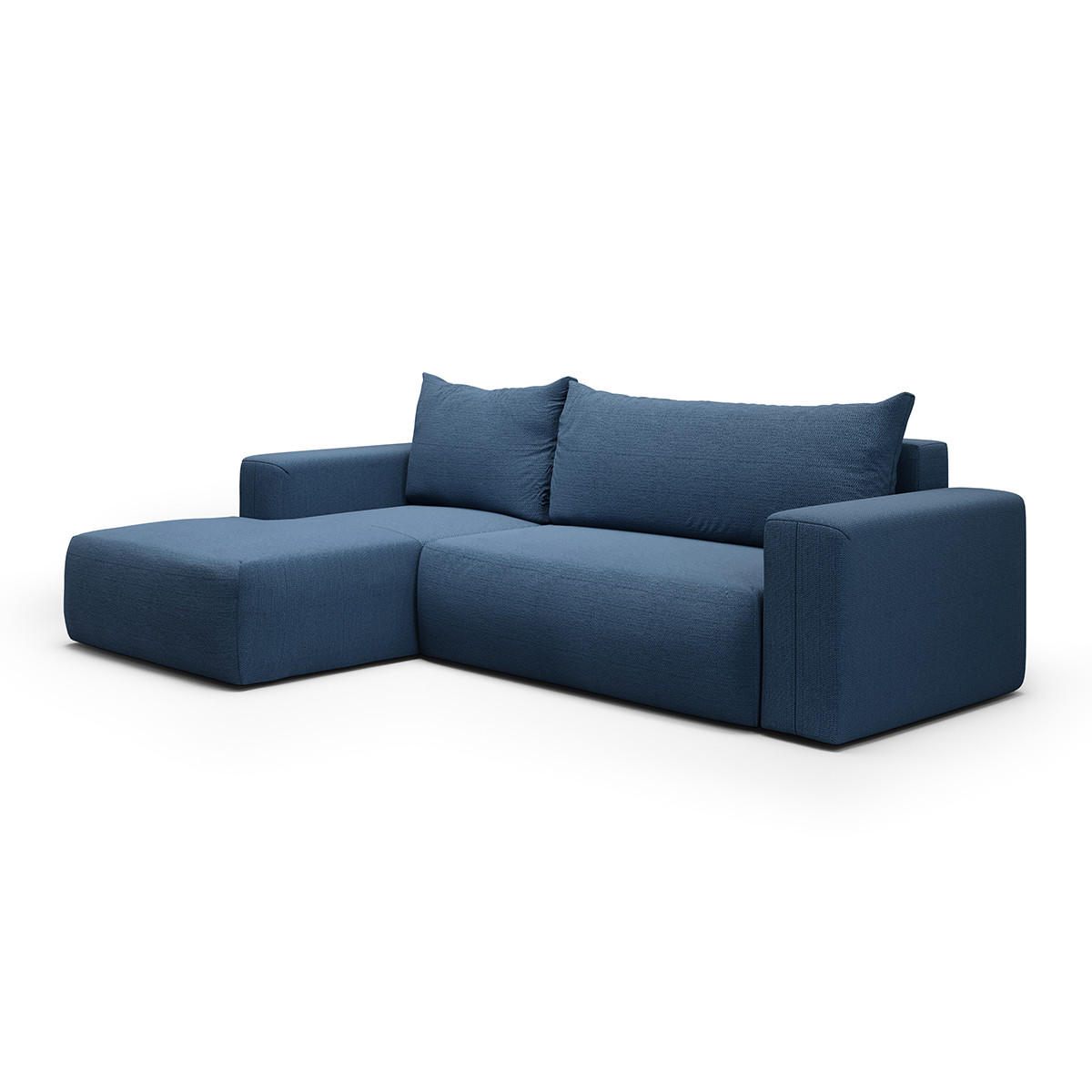 ECKSOFA Bliss 3 Sitzplätze Blau - Blau, Holz (268/163cm) - Petits-meubles