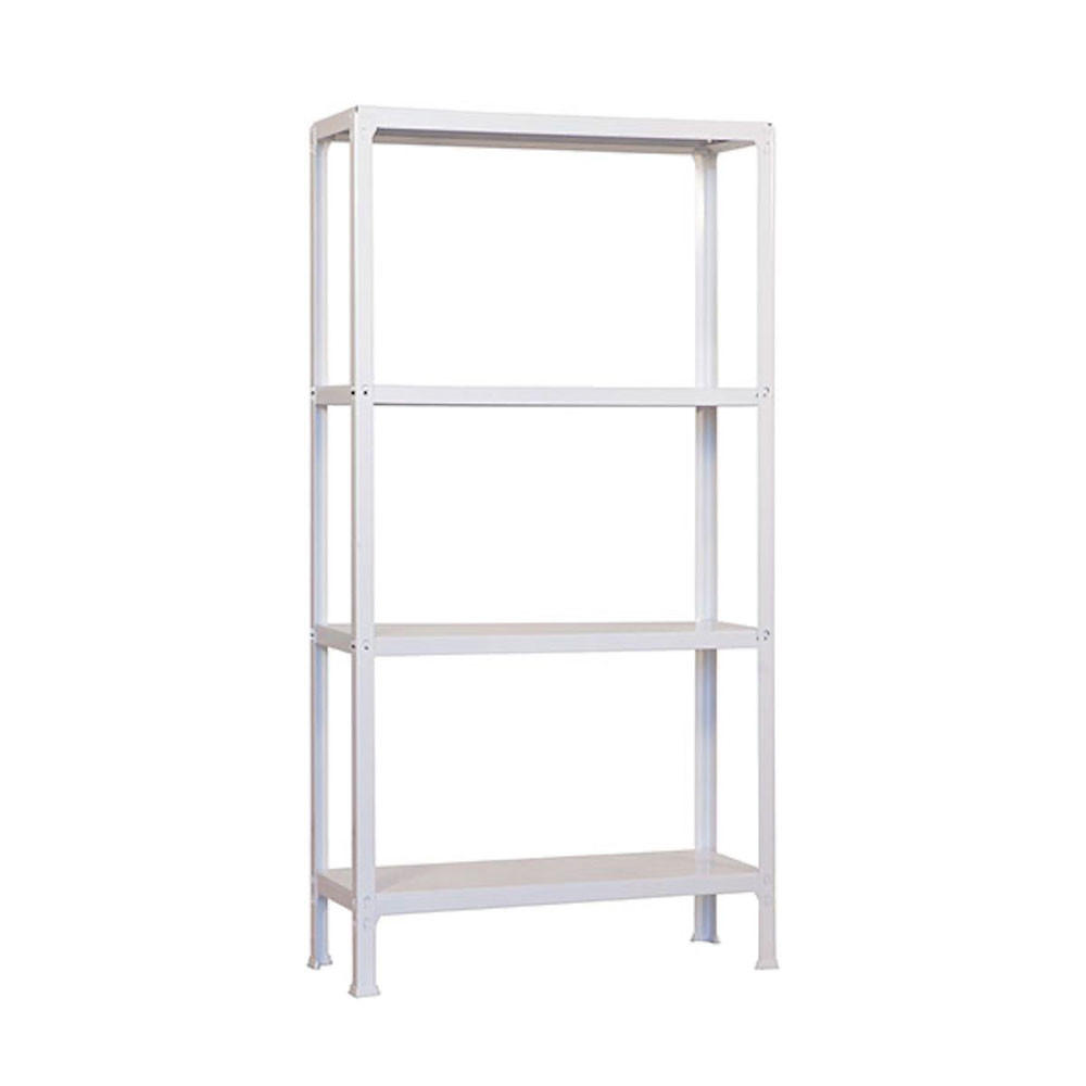 WOHNREGAL LIVING KOALA METAL mit 4 Fachböden | HxBxT 160x80x30cm | Fachlast 150kg | Weiß/Weiß - Weiß, Metall (80/160/30cm) - PROREGAL