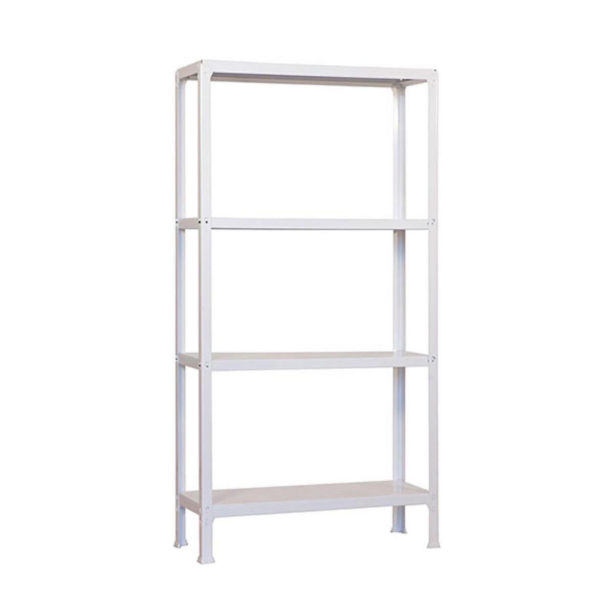 WOHNREGAL LIVING KOALA METAL mit 4 Fachböden | HxBxT 160x100x30cm | Fachlast 150kg | Weiß/Weiß - Weiß, Metall (100/160/30cm) - PROREGAL