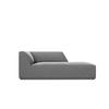 CHAISELONGUE rechts Ruby aus Samt grau - Grau, Textil (93/69/180cm) - Micadoni