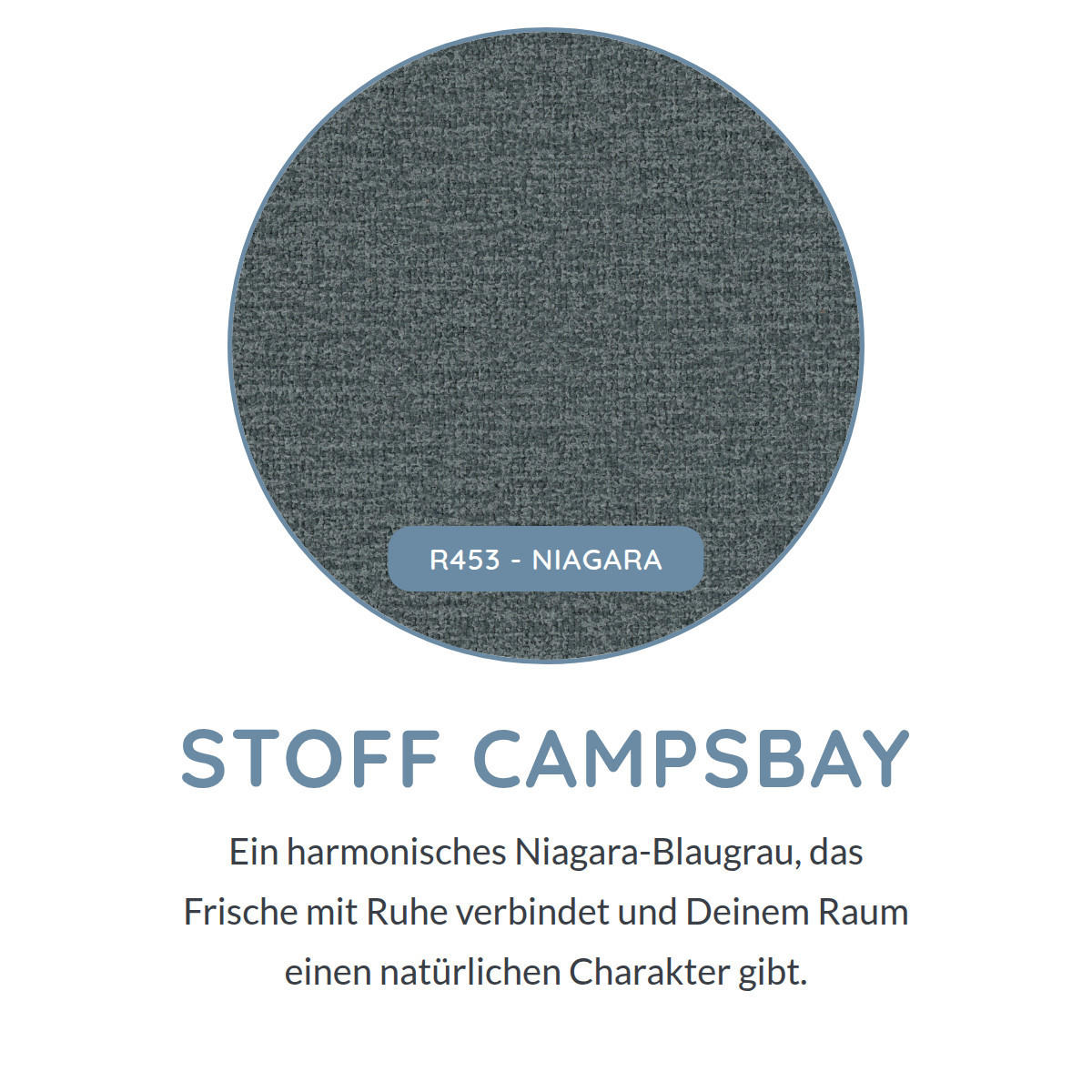 BIGSOFA Hereford XXL Flachgewebe Grau inkl. 12 Kissen 274/131/61 cm - Blaugrau, Kunststoff/Textil (274/61/131cm) - foamnova