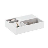 ZÁSOBNÍK na šperky - biela, kompozitné drevo/textil (25.5/5/18.5cm) - Relaxdays