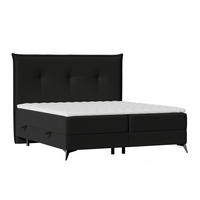 BOXBETT Menzzo Schwarz 120/200 cm mit Matratze und Topper - Schwarz, Holz/Holzwerkstoff (120/200cm) - Maison de Reve