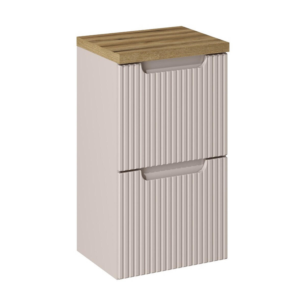 WASCHTISCHUNTERSCHRANK 50 cm 2 Teile Nova Cashmere N BM200 in Kaschmir Matt/ Evoke Eiche - Kaschmir/Eiche Artisan, Holz (50/57/40cm)