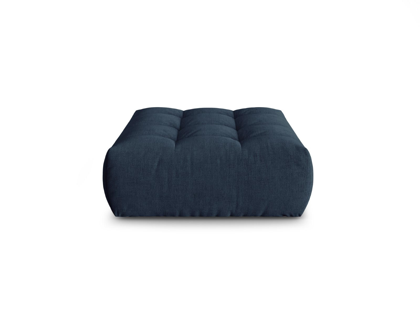 POUF Bloom aus strukturiertem Stoff dunkelblau - Dunkelblau, Textil (101/42/110cm) - Micadoni