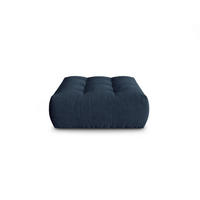 POUF Bloom aus strukturiertem Stoff dunkelblau - Dunkelblau, Textil (101/42/110cm) - Micadoni