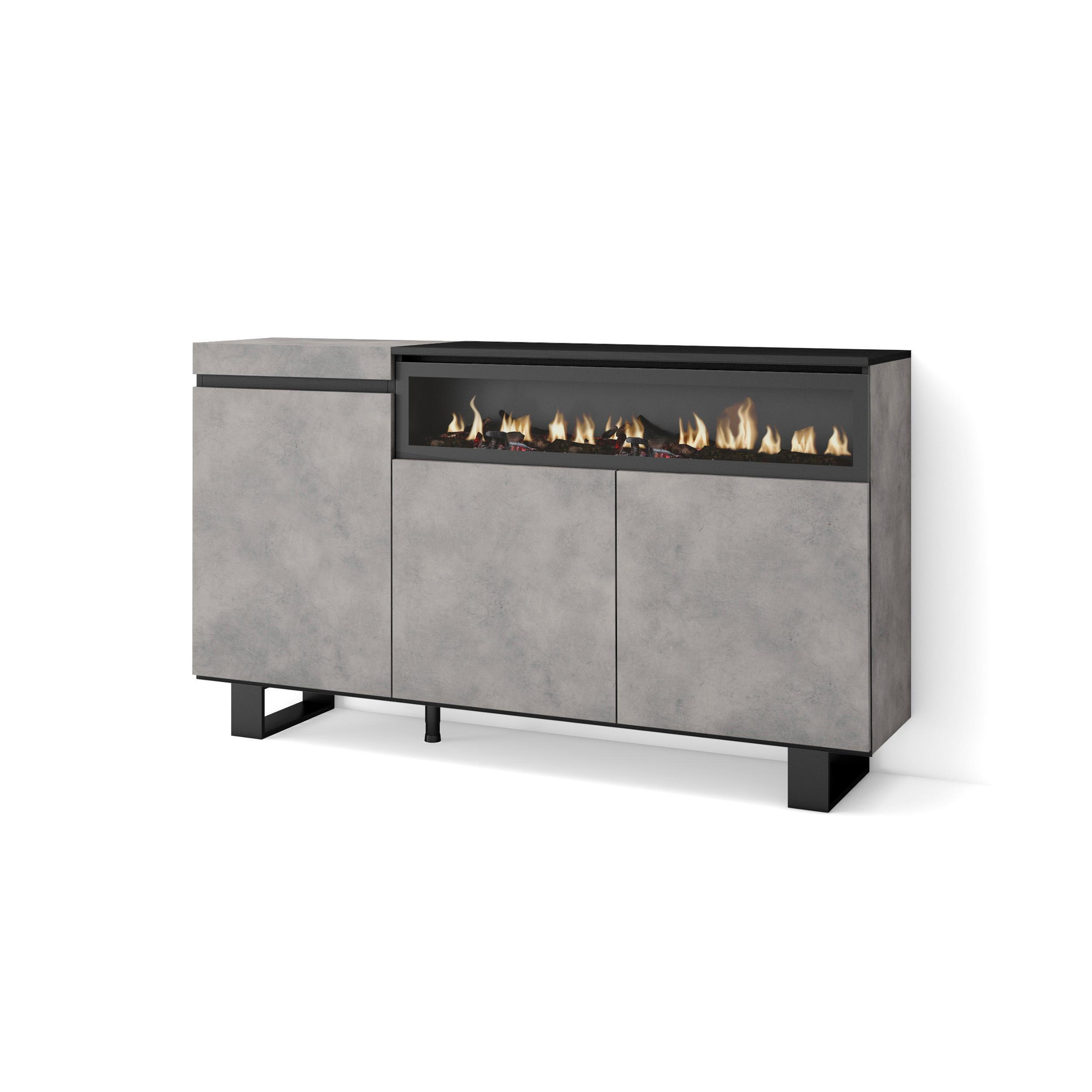 Skraut Home Sideboard Grau 150x87x35 cm