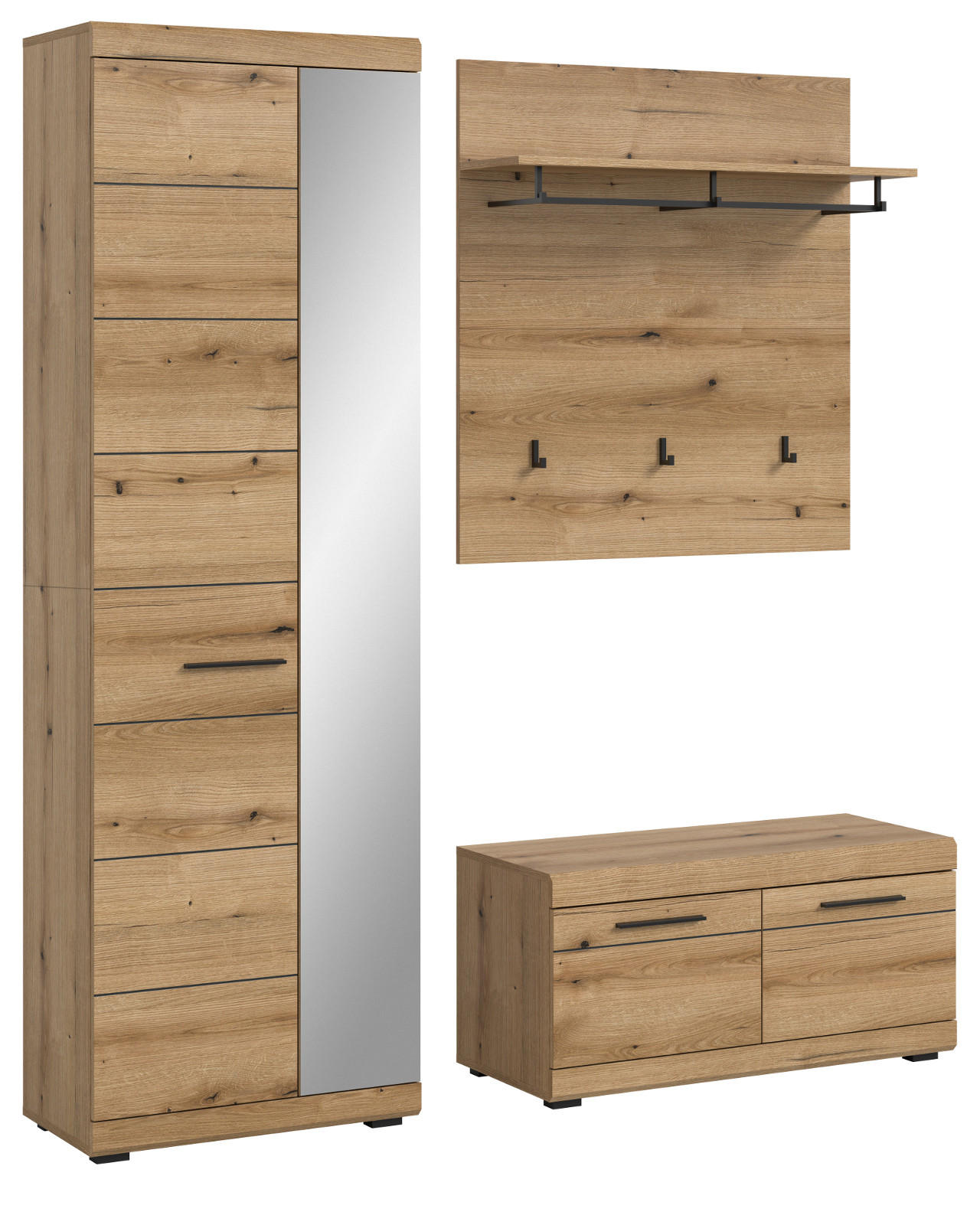 Inn.Furn Garderobe Eiche 167x197x40 cm