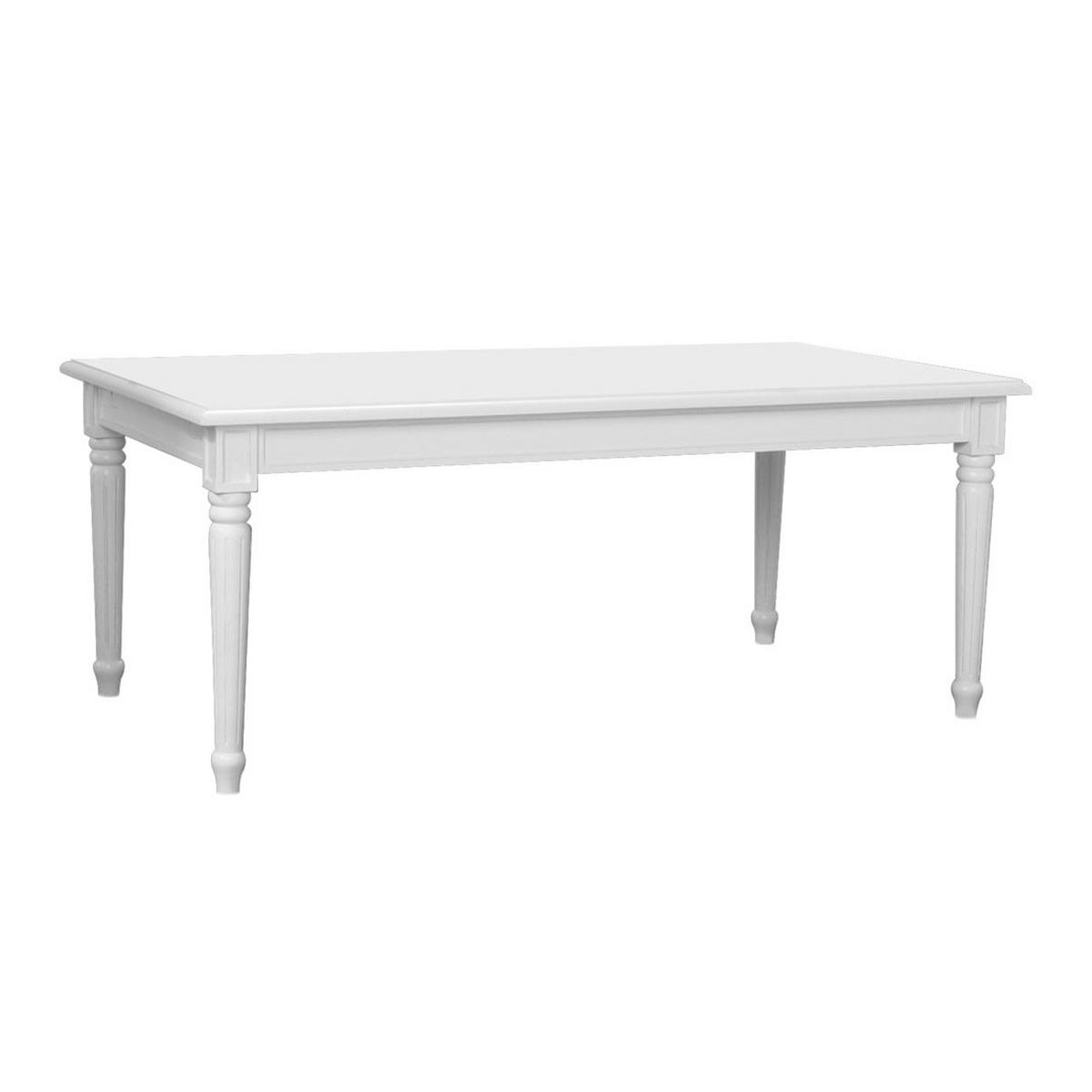 ESSTISCH 100x180/280 cm antik weiß - Weiß, Holzwerkstoff (100/180/75cm) - ebuy24