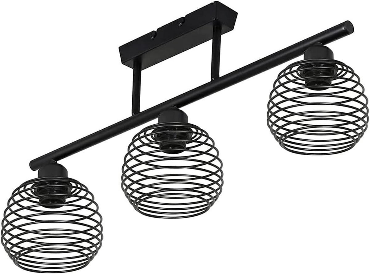 DECKENLEUCHTE Franz 68/15/30 cm - Schwarz, Metall (68/15/30cm) - Nettlife