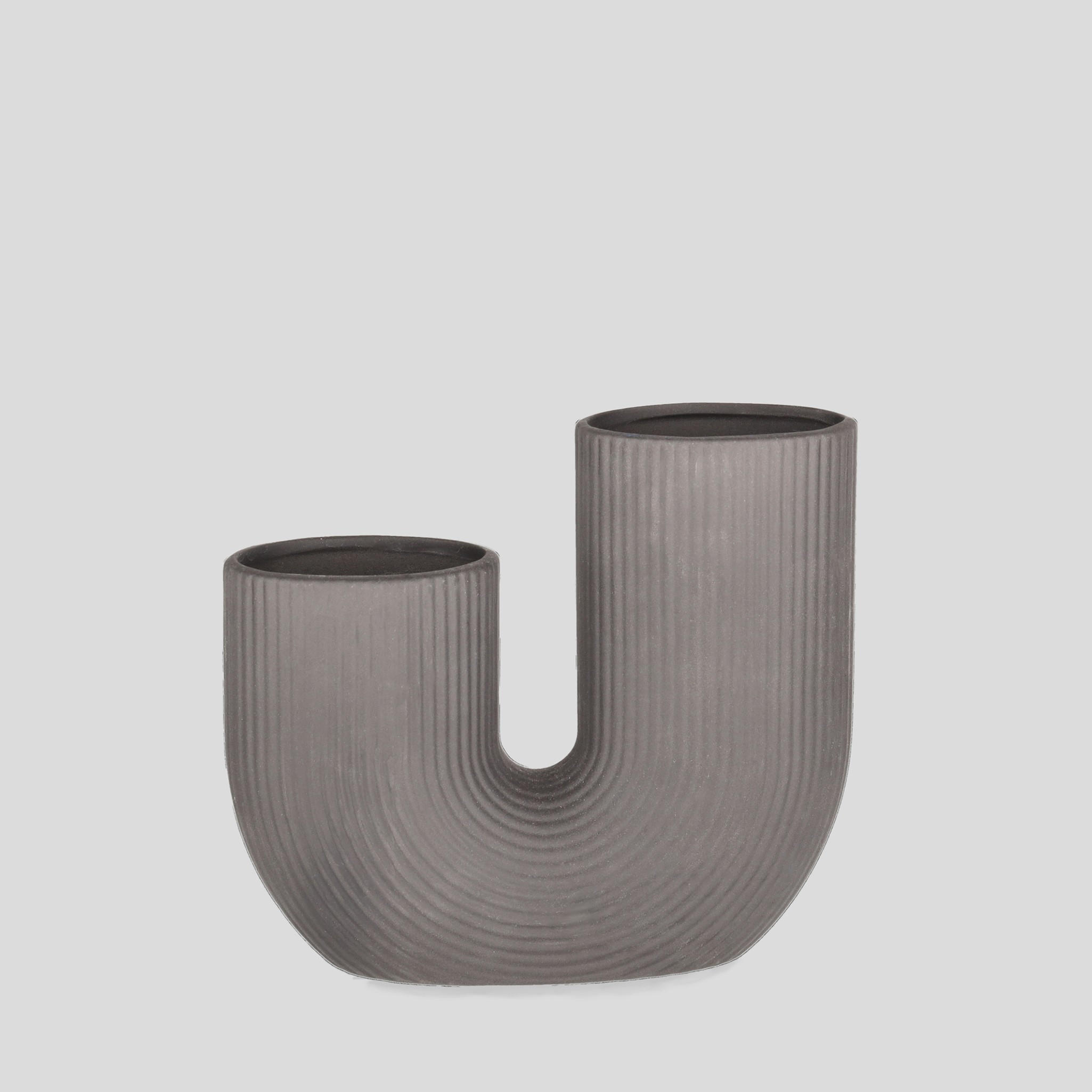 VASE Trilo - Schwarz, Keramik (16cm) - home&you