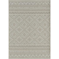 TEPPICH Flachgewebe ESERA Ethno-Rauten Polypropylen Beige 120 x 160 cm - Beige, Textil (120/160cm) - KADIMA DESIGN
