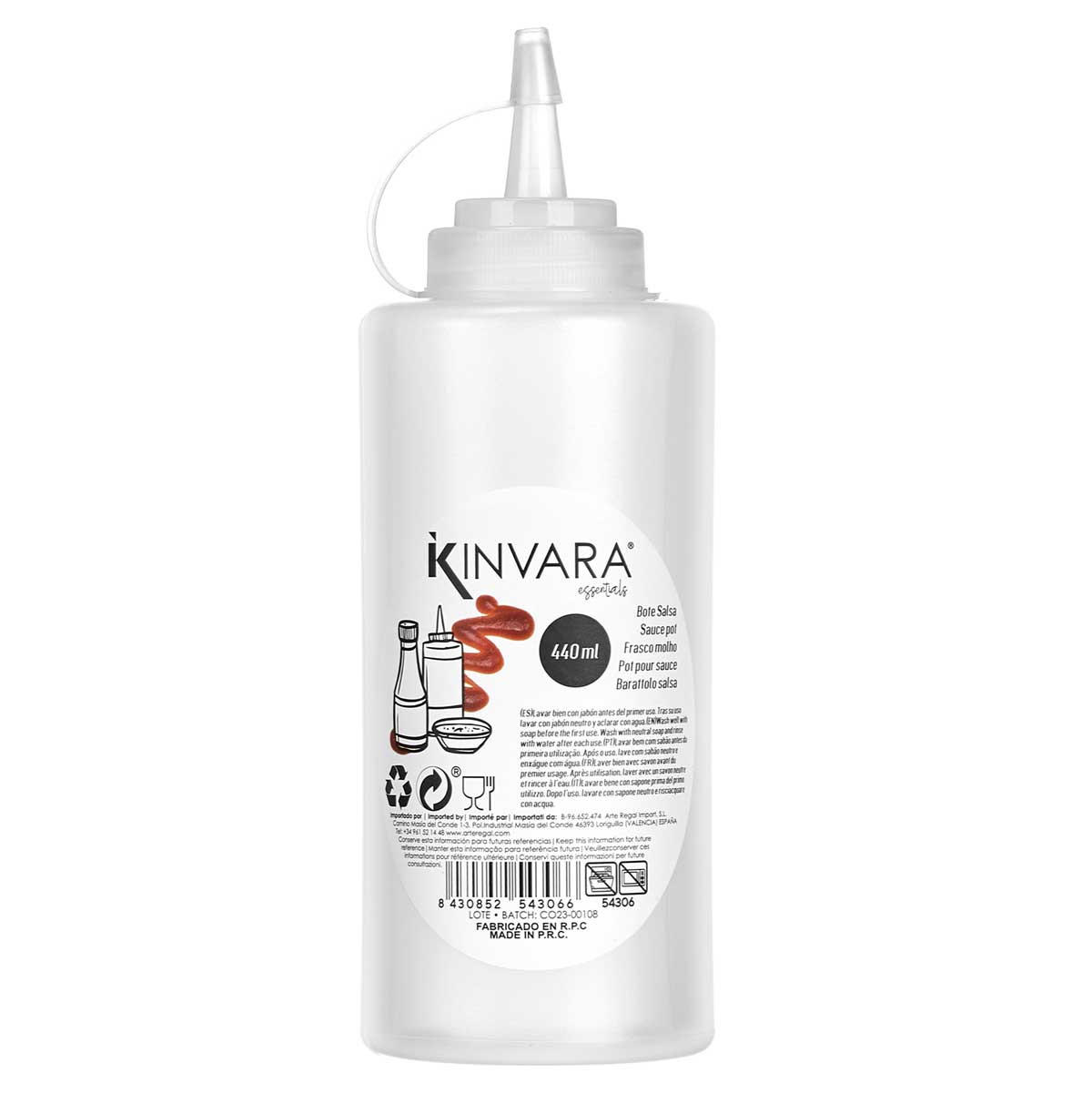 SOSSENSPENDER 440 ml - Transparent, Kunststoff (6.5/18.3/6.5cm) - Kinvara
