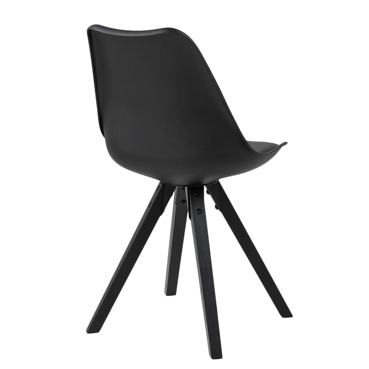 ESSZIMMERSTUHL - Schwarz, Holz/Kunststoff (49/85/55cm) - home24