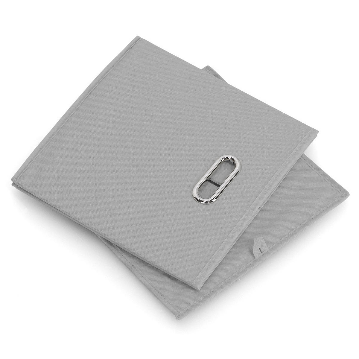 AUFBEWAHRUNGSBOX mit Griff, Vlies - Grau - Grau, Textil (32/32/32cm) - Zeller Present