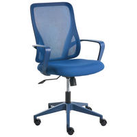 BÜROSTUHL Blau Luma - Blau, Textil (60/98/60cm) - Beliani
