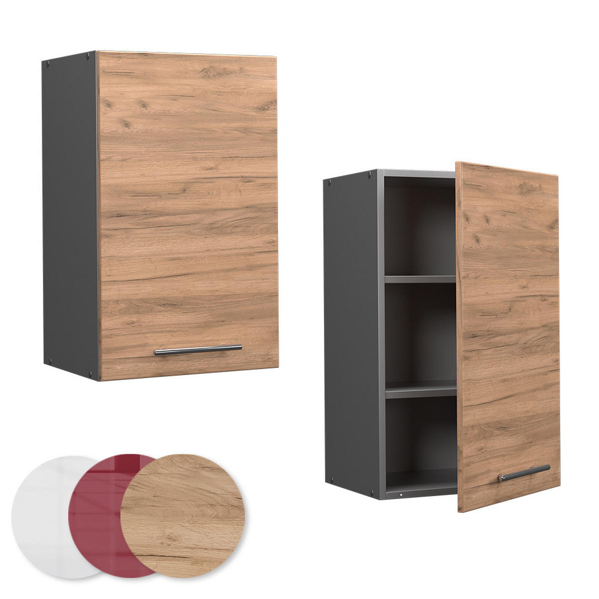 HÄNGESCHRANK Fame-Line Goldkraft Eiche 45 cm - Honigeiche/Anthrazit, Holzwerkstoff (45/72/34.1cm) - Vicco