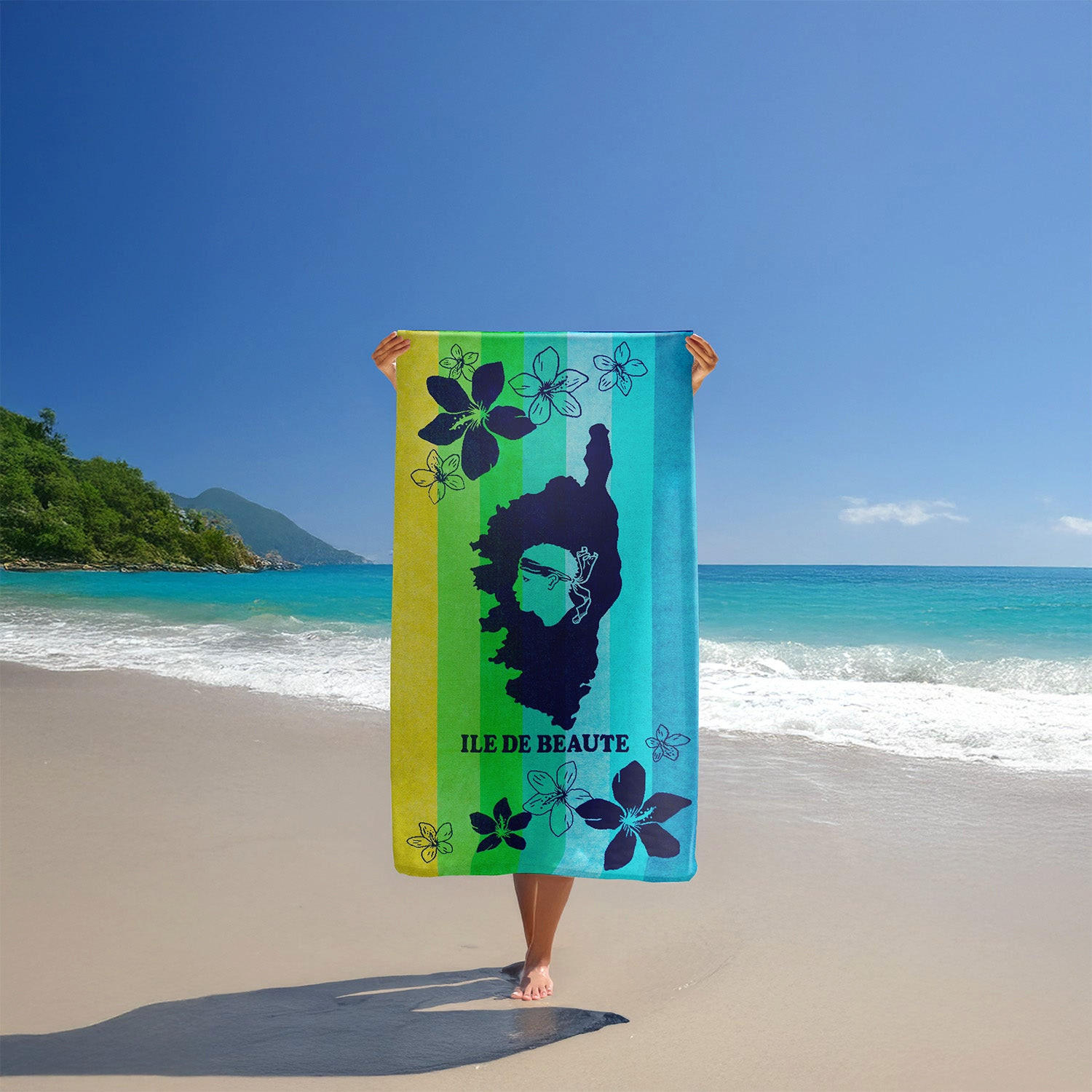 STRANDTUCH Frottee Velours Jacquard Mehrfarbig 90x170 400g/m² - Ibisco - Multicolor, Textil (170/90cm) - LE COMPTOIR DE LA PLAGE