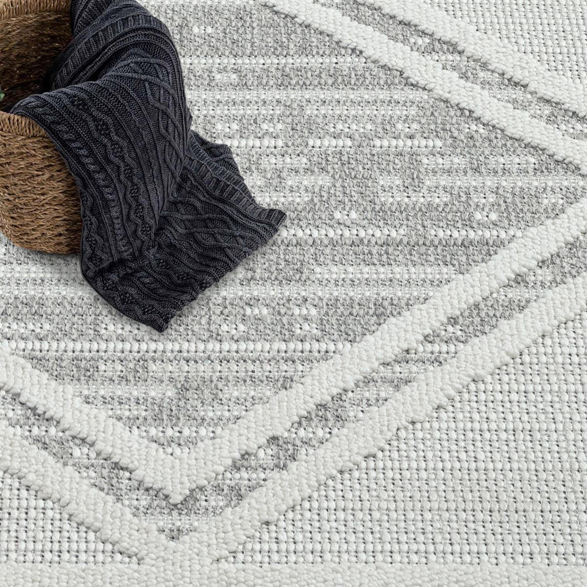 KURZFLOR-TEPPICH Lindo 8853 Grau 120x120 cm Rund - Grau, Textil (120/120cm) - carpet city