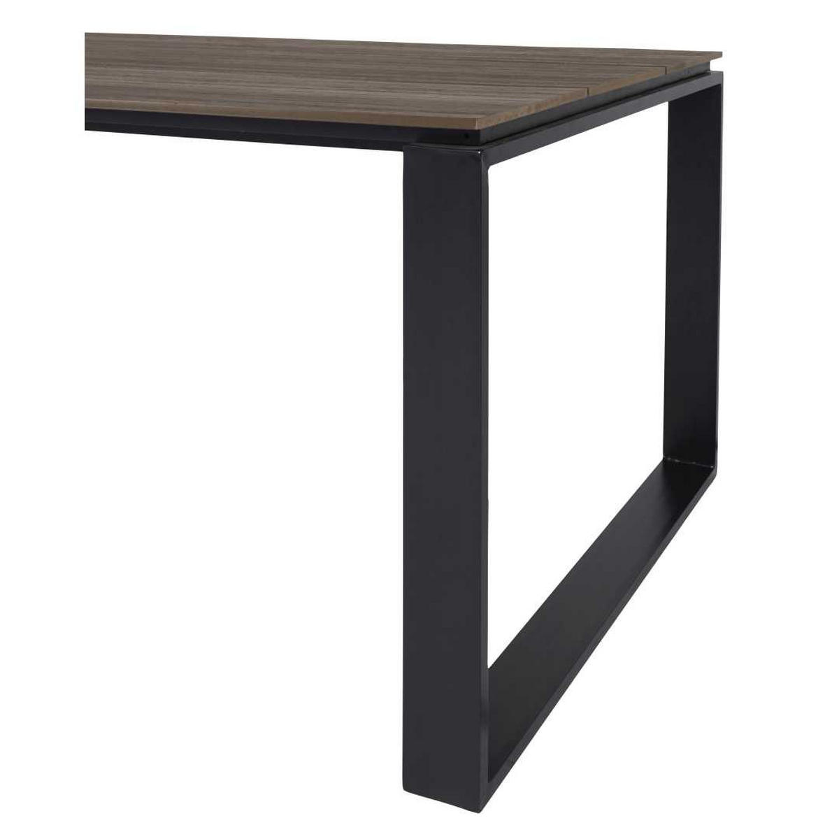 GARTENTISCH, Martinus, Schwarz, HDPE, 210 x 100 x 75 cm - Schwarz, Kunststoff (100/210/75cm) - ebuy24