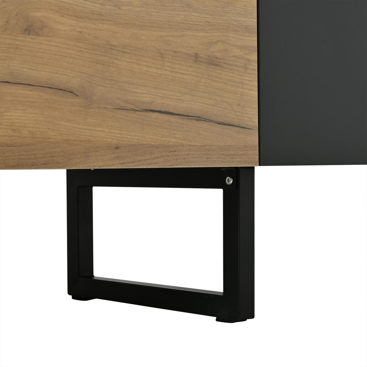 TV-LOWBOARD 180x40x55 cm 2 Schränke Offene Fächer Stauraum - Naturfarben, Holzwerkstoff (40/55/180cm) - FLIEKS